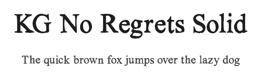 KG No Regrets Solid by Kimberly Geswein — Display Font