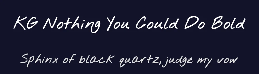KG Nothing You Could Do Bold by Kimberly Geswein — Script Font — thumbnail 2