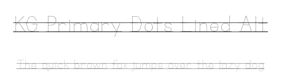 KG Primary Dots Lined Alt by Kimberly Geswein — Script Font