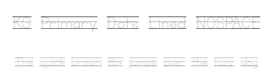 KG Primary Dots Lined NOSPACE by Kimberly Geswein — Script Font