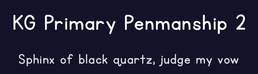 KG Primary Penmanship 2 by Kimberly Geswein — Display Font — thumbnail 2