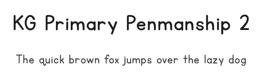 KG Primary Penmanship 2 by Kimberly Geswein — Display Font