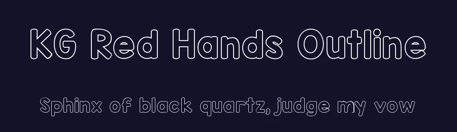 KG Red Hands Outline by Kimberly Geswein — Display Font — thumbnail 2