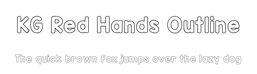 KG Red Hands Outline by Kimberly Geswein — Display Font
