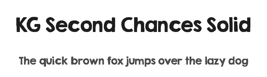 KG Second Chances Solid by Kimberly Geswein — Display Font
