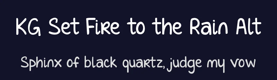 KG Set Fire to the Rain Alt by Kimberly Geswein — Display Font — thumbnail 2