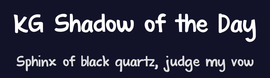 KG Shadow of the Day by Kimberly Geswein — Display Font — thumbnail 2