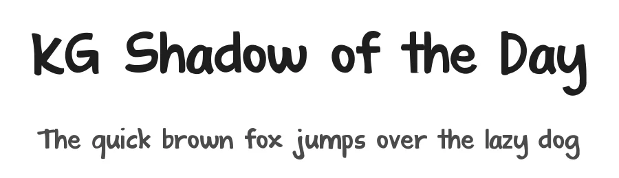 KG Shadow of the Day by Kimberly Geswein — Display Font