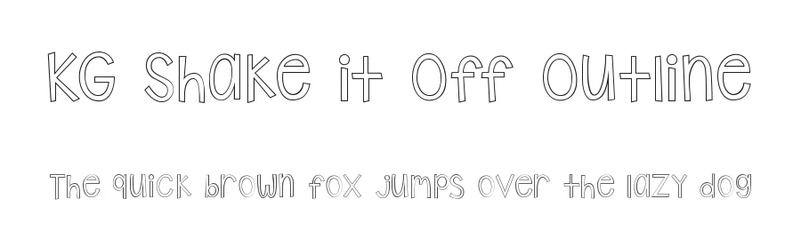 KG Shake it Off Outline by Kimberly Geswein — Display Font