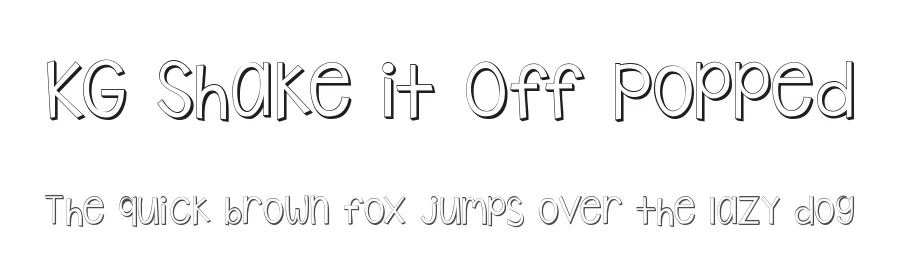 KG Shake it Off Popped by Kimberly Geswein — Display Font
