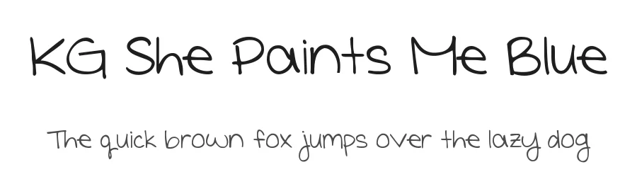 KG She Paints Me Blue by Kimberly Geswein — Script Font