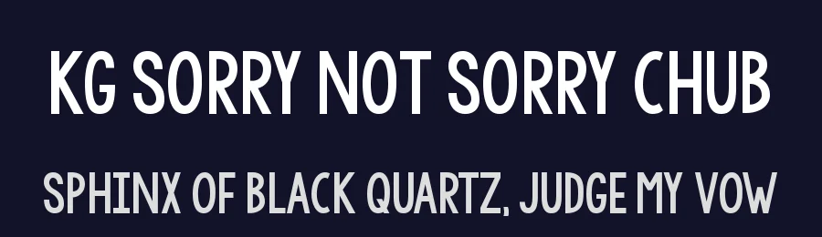KG Sorry Not Sorry Chub by Kimberly Geswein — Display Font — thumbnail 2