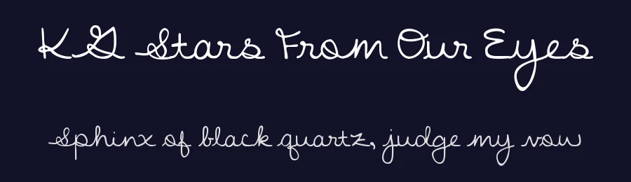 KG Stars From Our Eyes by Kimberly Geswein — Script Font — thumbnail 2
