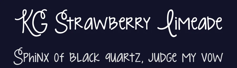 KG Strawberry Limeade by Kimberly Geswein — Script Font — thumbnail 2