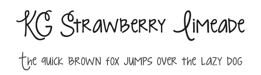 KG Strawberry Limeade by Kimberly Geswein — Script Font