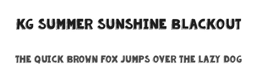 KG Summer Sunshine Blackout by Kimberly Geswein — Display Font