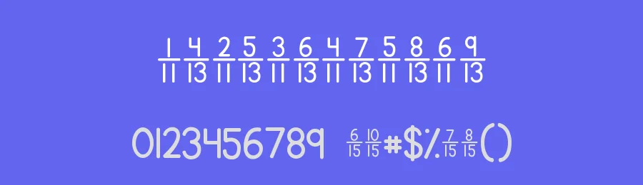 KG Traditional Fractions 2 by Kimberly Geswein — Sans Font — thumbnail 3