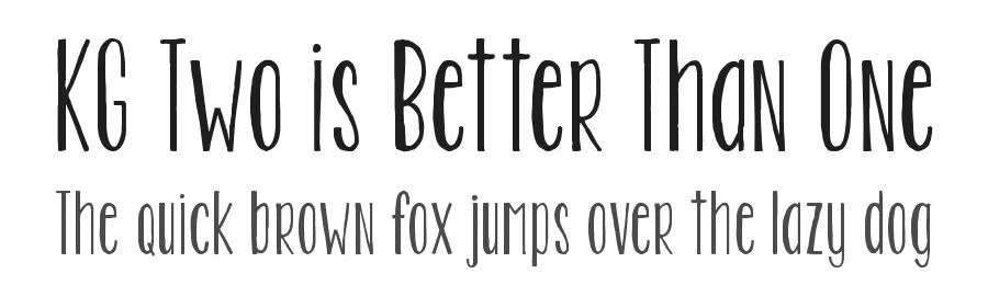 KG Two is Better Than One by Kimberly Geswein — Display Font