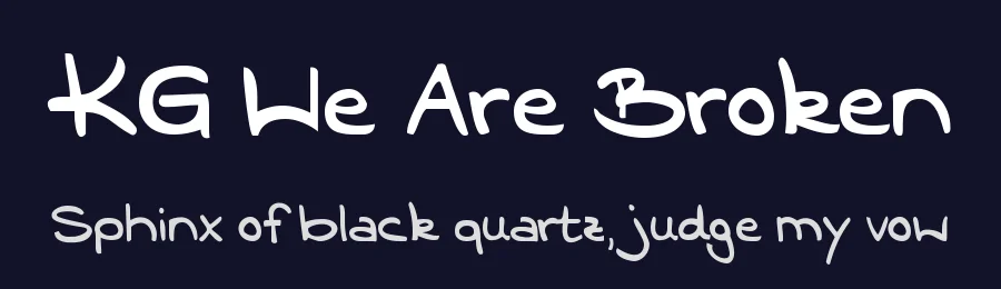 KG We Are Broken by Kimberly Geswein — Script Font — thumbnail 2
