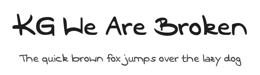 KG We Are Broken by Kimberly Geswein — Script Font