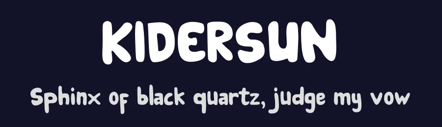KIDERSUN by Ahmad Muslimin — Display Font — thumbnail 2