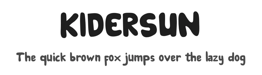 KIDERSUN by Ahmad Muslimin — Display Font