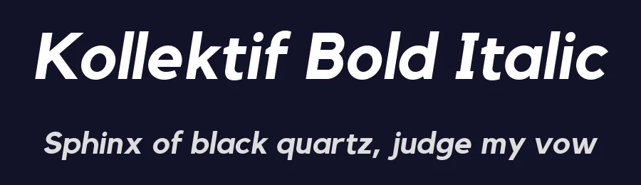Kollektif Bold Italic by Dogu Kaya — Sans Font — thumbnail 2
