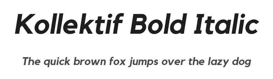Kollektif Bold Italic by Dogu Kaya — Sans Font