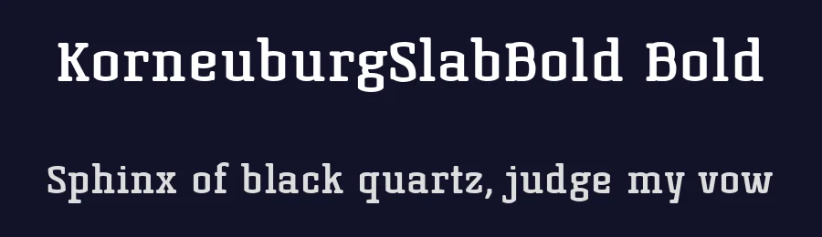 KorneuburgSlabBold Bold by Flö Rastbichler — Serif Font — thumbnail 2