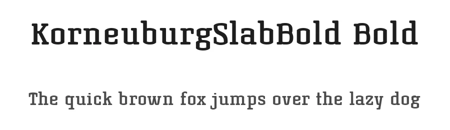 KorneuburgSlabBold Bold by Flö Rastbichler — Serif Font