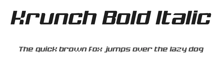 Krunch Bold Italic by NimaVisual — Display Font