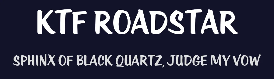 KTF Roadstar by Kustomtype — Display Font — thumbnail 2