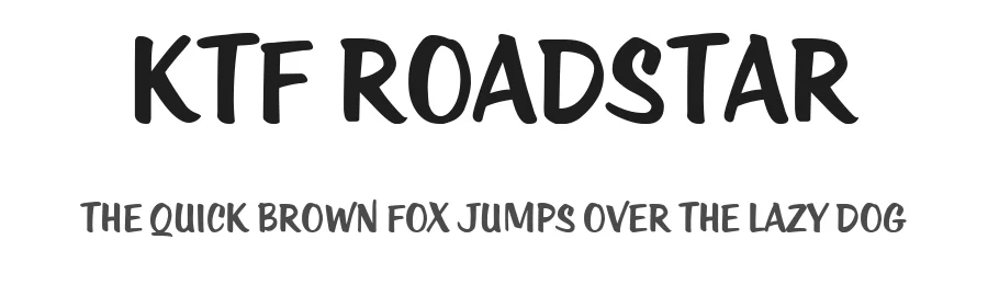KTF Roadstar by Kustomtype — Display Font