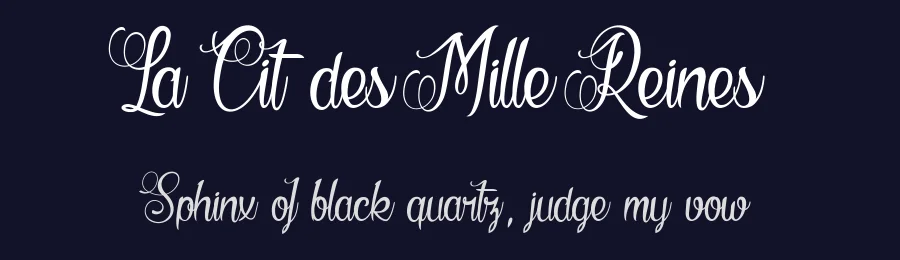 La Cit des Mille Reines by dcoxy Medina Gregory — Script Font — thumbnail 2