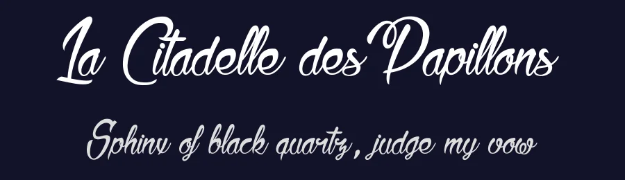 La Citadelle des Papillons by dcoxy Medina Gregory — Script Font — thumbnail 2