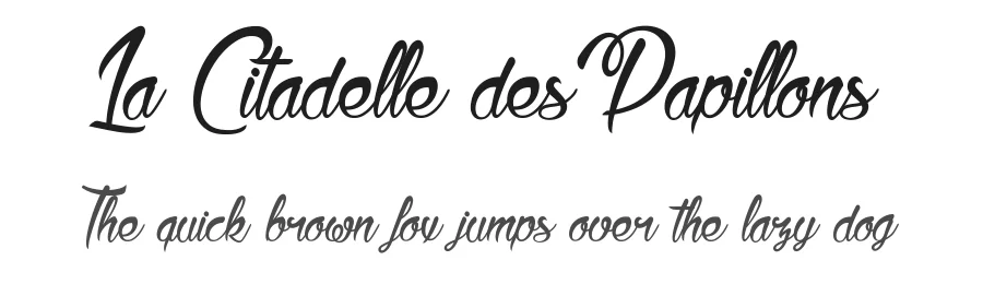 La Citadelle des Papillons by dcoxy Medina Gregory — Script Font