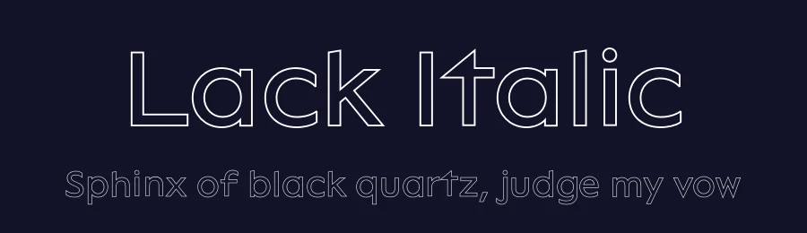 Lack Italic by Adrien Midzic — Sans Font — thumbnail 2