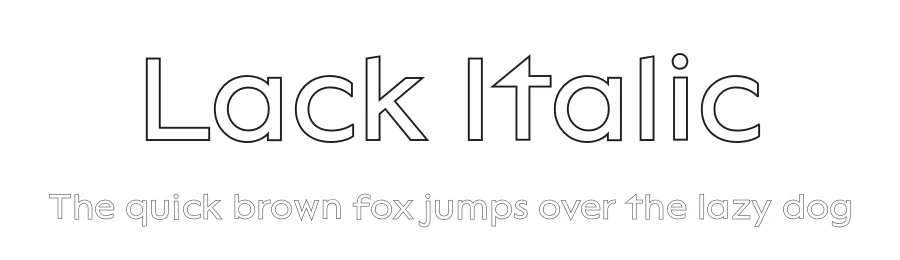 Lack Italic by Adrien Midzic — Sans Font