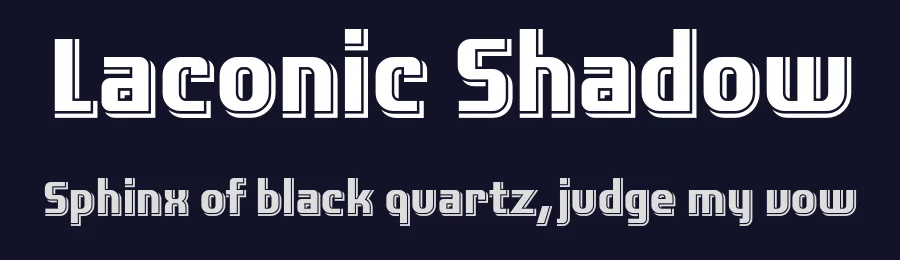 Laconic Shadow by Robby Woodard — Display Font — thumbnail 2