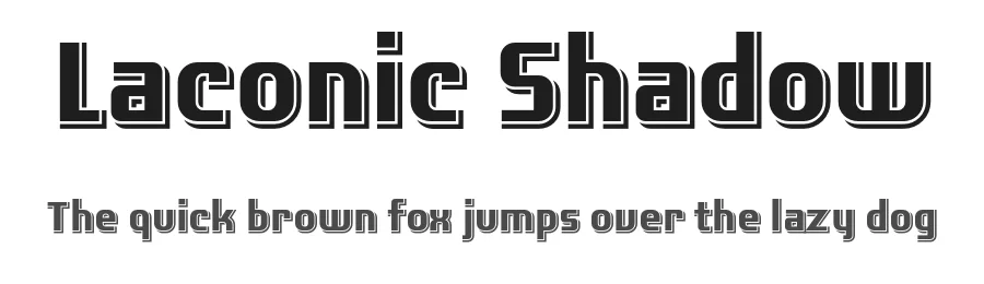 Laconic Shadow by Robby Woodard — Display Font