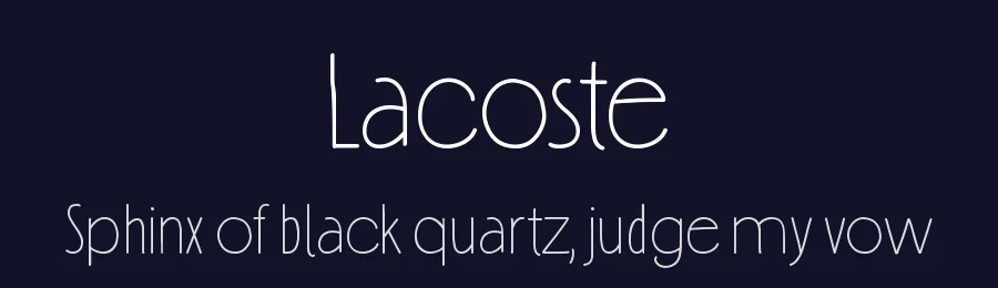 Lacoste by Masa Aska Sanurumi — Sans Font — thumbnail 2