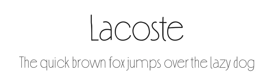 Lacoste by Masa Aska Sanurumi — Sans Font