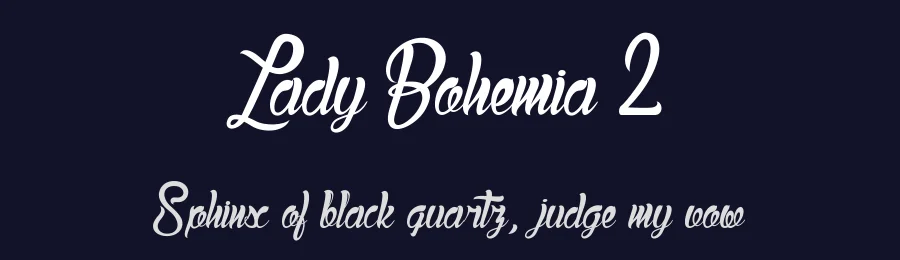 Lady Bohemia 2 by dcoxy Medina Gregory — Display Font — thumbnail 2
