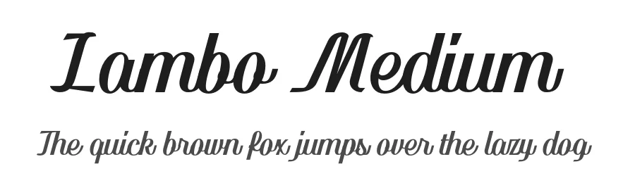 Lambo Medium by Sani Sanjaya β Script Font