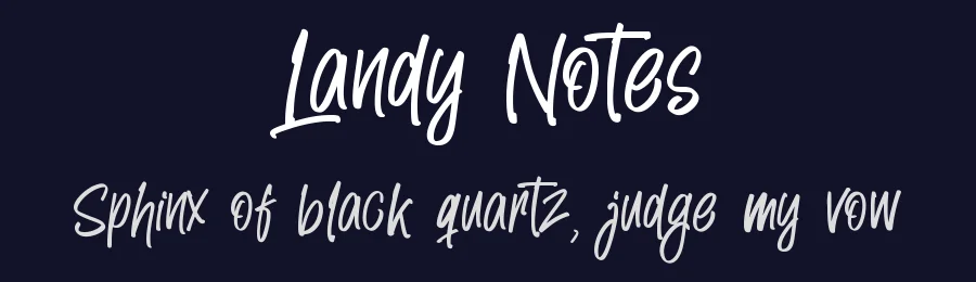 Landy Notes by M Arif Dwi Prasetyo & Eko Nurcahyo — Sans Font — thumbnail 2