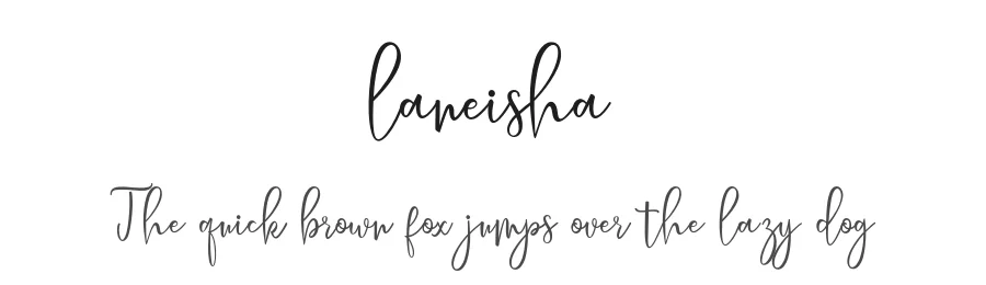 laneisha by Amarlettering — Sans Font