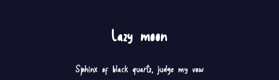 Lazy moon by Abdul Ghofur — Sans Font — thumbnail 2