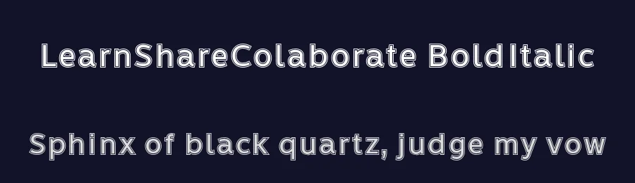 LearnShareColaborate BoldItalic by Situjuh Nazara — Display Font — thumbnail 2