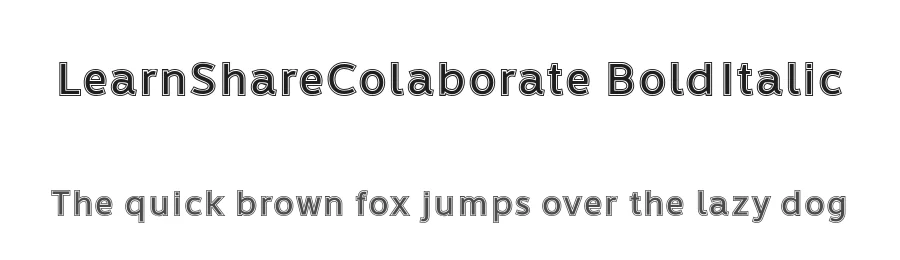 LearnShareColaborate BoldItalic by Situjuh Nazara — Display Font