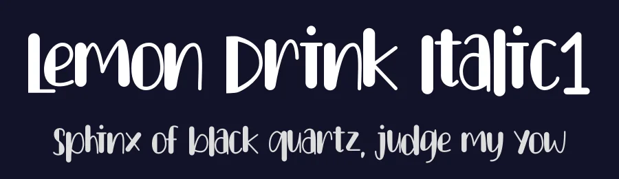 Lemon Drink Italic1 by Heru Utama Putra — Script Font — thumbnail 2